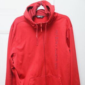The North Face Hoodie Mens XXL Large Red Full Zip Sweatshirt Casual